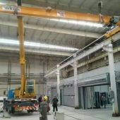 半門式歐式起重機安裝現場