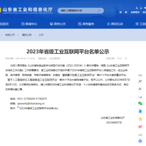 喜訊!龍輝起重成功入選2023年省級工業互聯網平臺示范工程項目